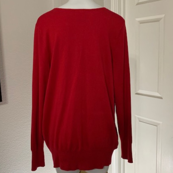NWOT Lane Bryant Vibrant Red Sweater Size 18/20 - Picture 3 of 6